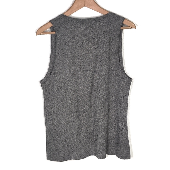 Madewell Whisper Cotton V-Neck Tank - Heather Mercury - Picture 2 of 2